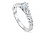 0.54ct. Diamond Engagement Ring in 18K Gold