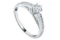 0.47ct. Diamond Engagement Ring in 18K Gold